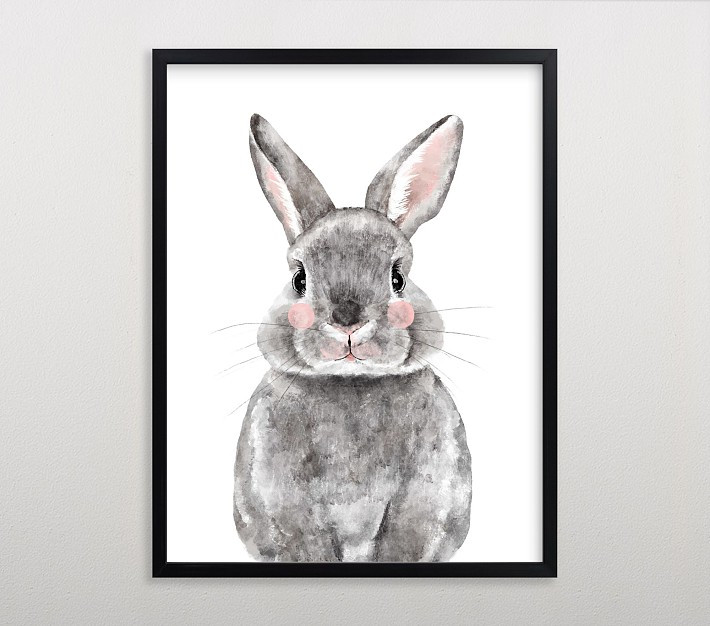 Limited Edition Minted® Baby Animal Rabbit Wall Art by Cass Loh | Pottery Barn Kids