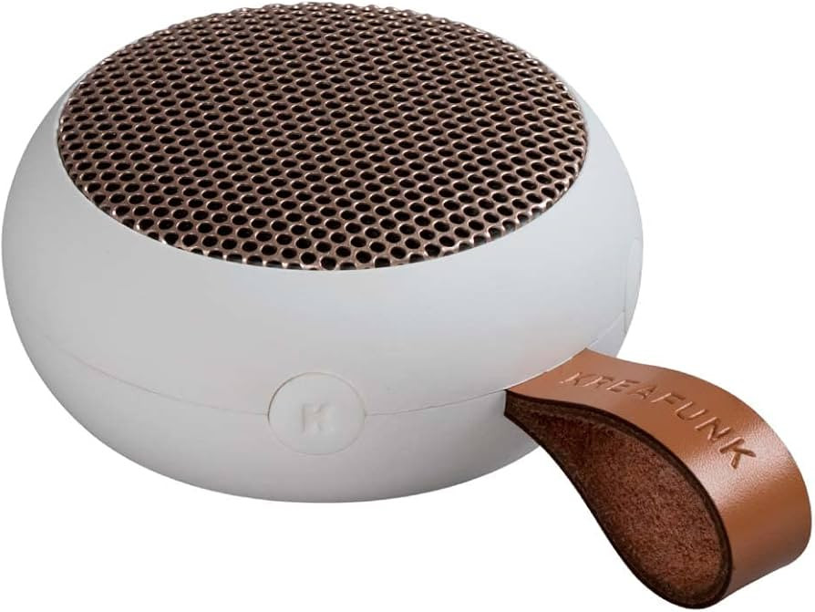 KREAFUNK aGO2 Portable Bluetooth Speaker, White, Water Resistant (IPX5) and Durable, Up to 25 Hou... | Amazon (US)