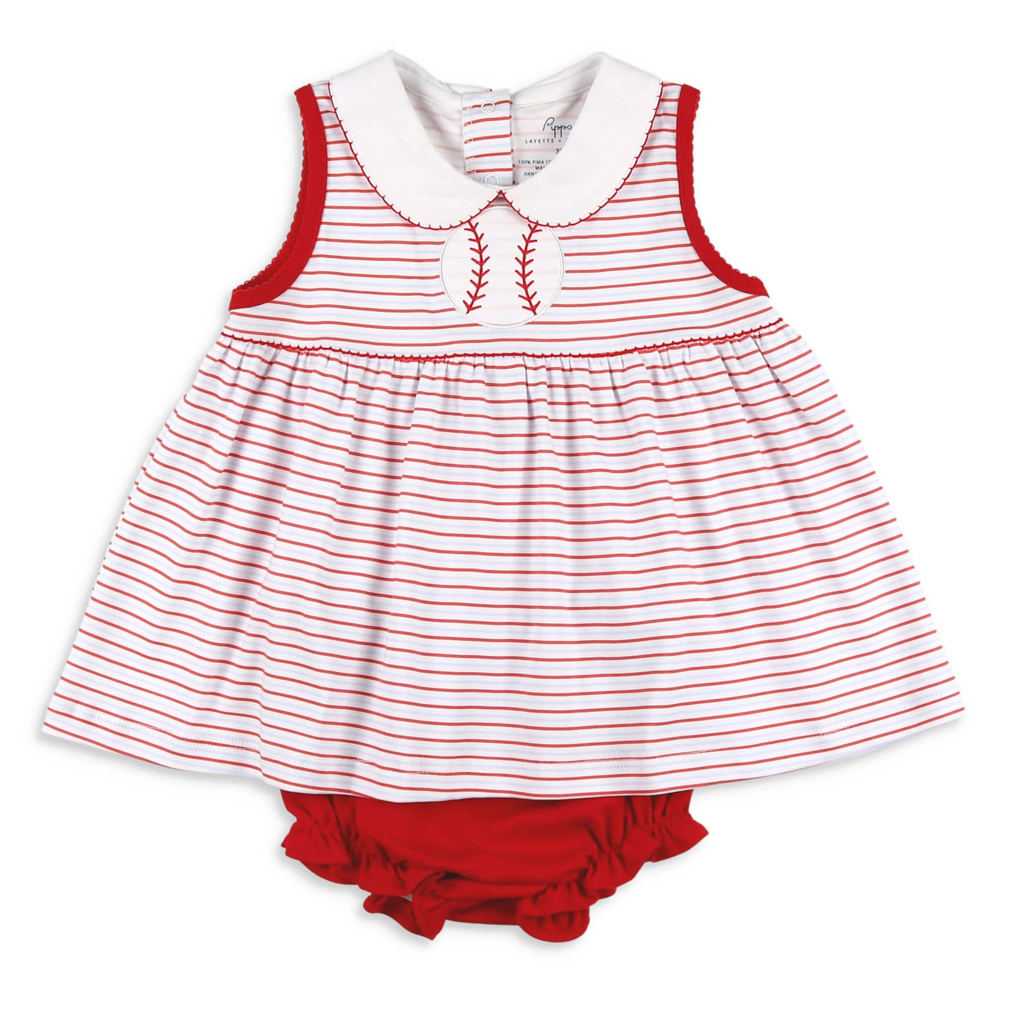 Girls Pima Bloomer Set - Home Run - Shrimp and Grits Kids | Shrimp and Grits Kids