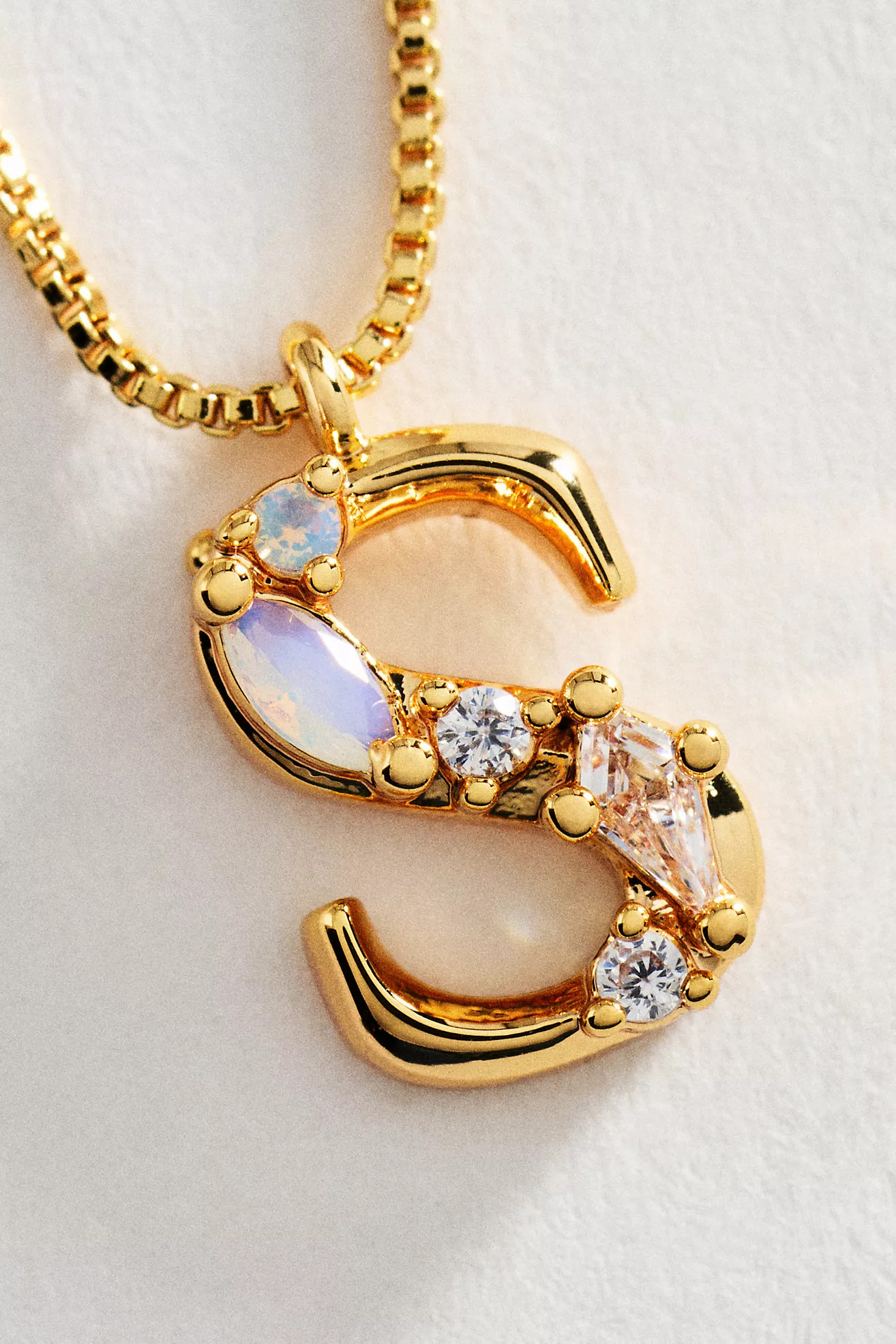 Crystal Monogram Necklace | Anthropologie (US)