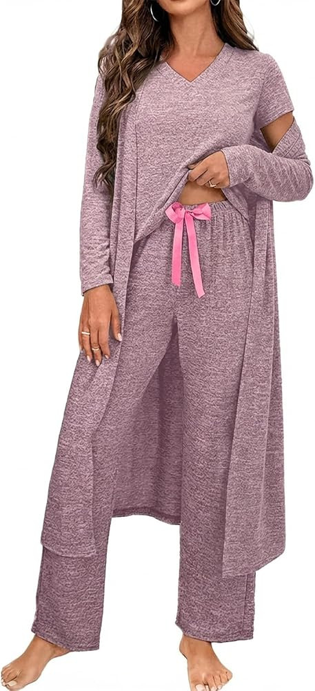 Opemiby Womens 3 Pieces Pajamas Set Pjs Loungewear | Amazon (US)