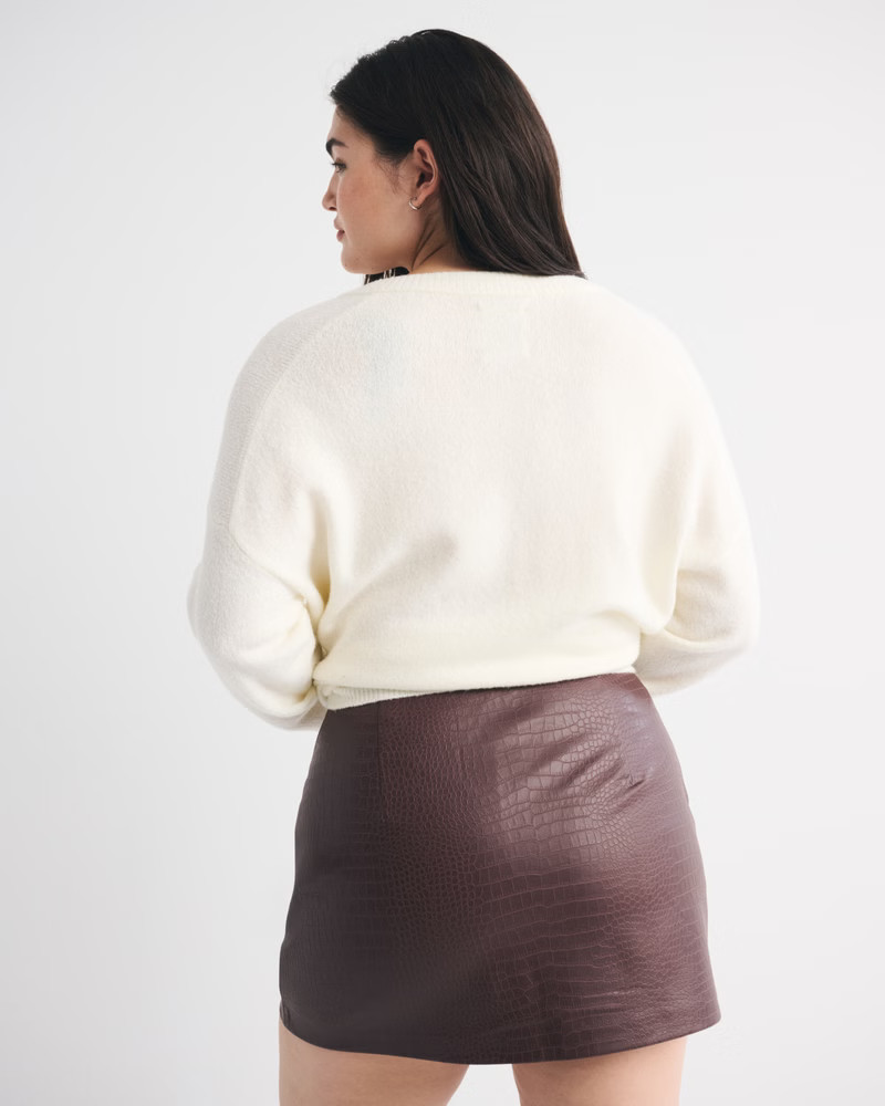 The A&F Scarlett Curve Love Vegan Leather Mini Skort | Abercrombie & Fitch (US)