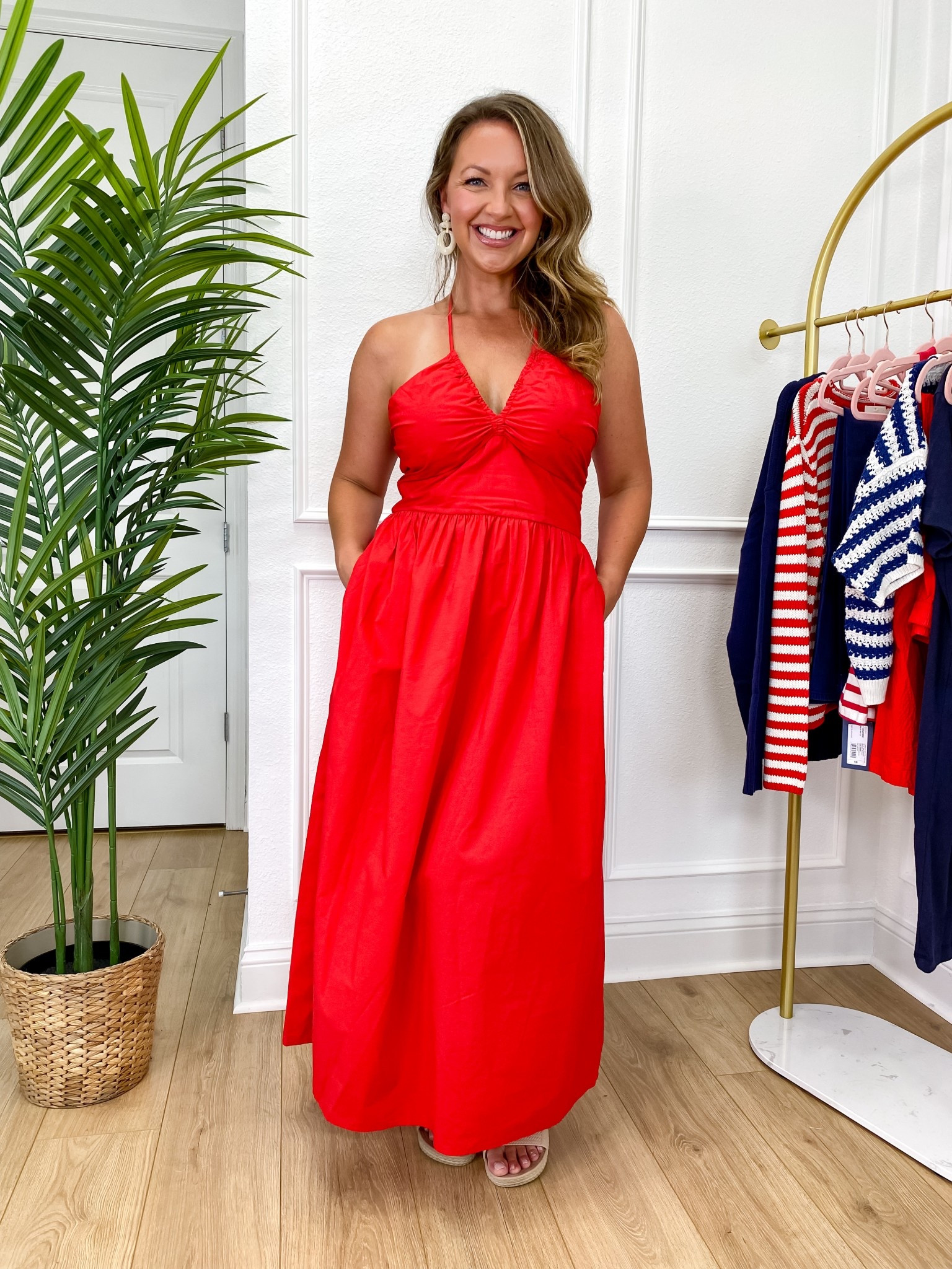 Easy, breezy & bold in red! ❤️ This cotton halter maxi dress from Target is the ultimate summer staple — casual, comfy, and effortlessly chic. Love the flattering cinched neckline, flowy fit, and yes… it has pockets! Perfect for everyday wear, backyard BBQs, casual date night, and such a cute and easy outfit for Memorial Day or 4th of July too! 🇺🇸 I’m 5'5", size 8/10, wearing a Medium.

Find it on my LTK along with everything I styled it with!

#TargetStyle #TargetFinds #RedDressSeason #CottonDress #MaxiDressWithPockets #MidsizeStyle #SummerOOTD #AffordableStyle #CasualChic #EverydayStyle #EasySummerOutfit #TargetFashion #SummerWardrobe #MidsizeFashion #StyleOnABudget #FourthOfJulyOutfit #MemorialDayLook #RedWhiteAndBlueStyle 

 #LTKSeasonal #LTKMidsize #LTKFindsUnder50