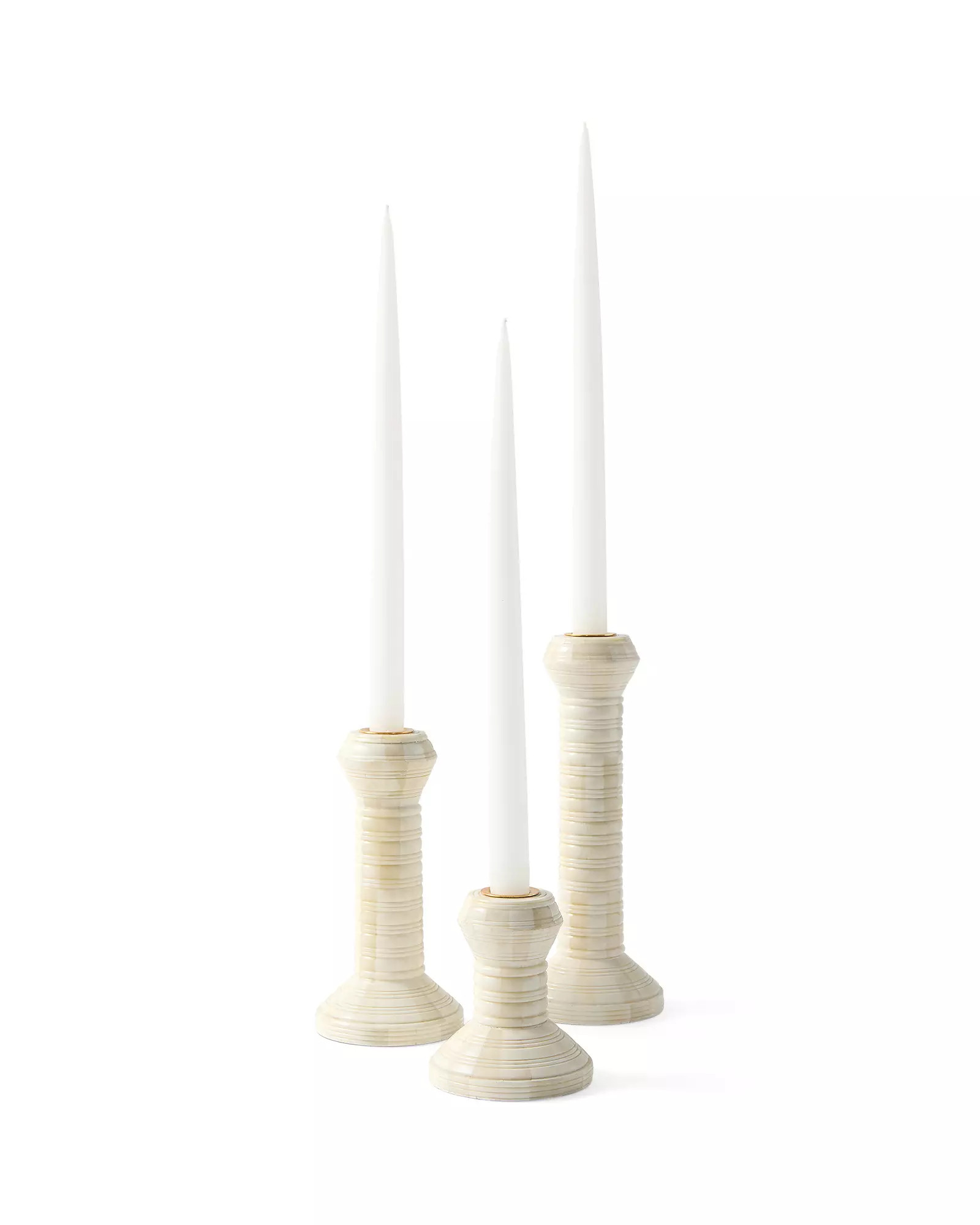Reed Bone Taper Candle Holder | Serena and Lily