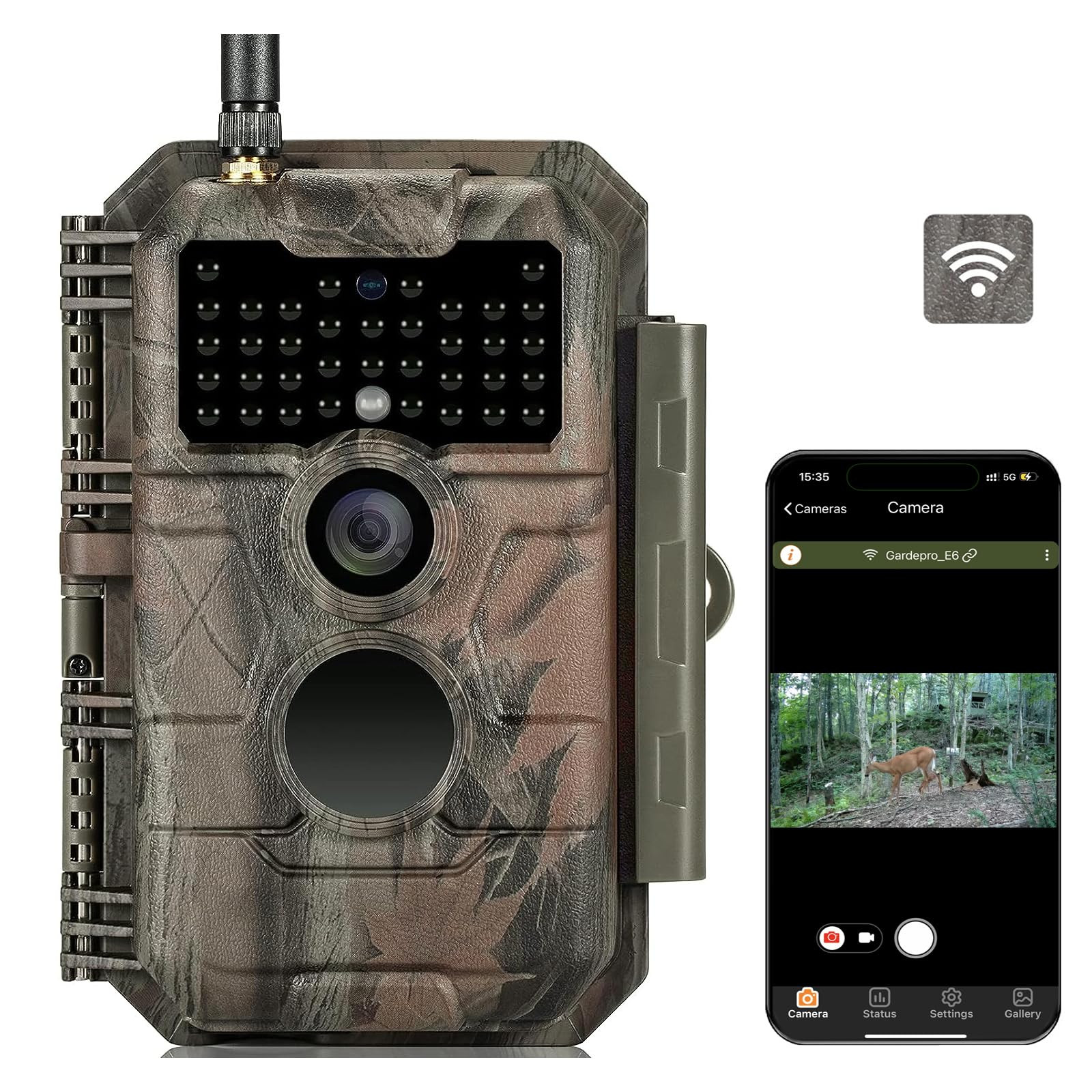 GardePro E6 Trail Camera WiFi 48MP 1296P Game Camera with No Glow Night Vision Motion Activated W... | Amazon (US)