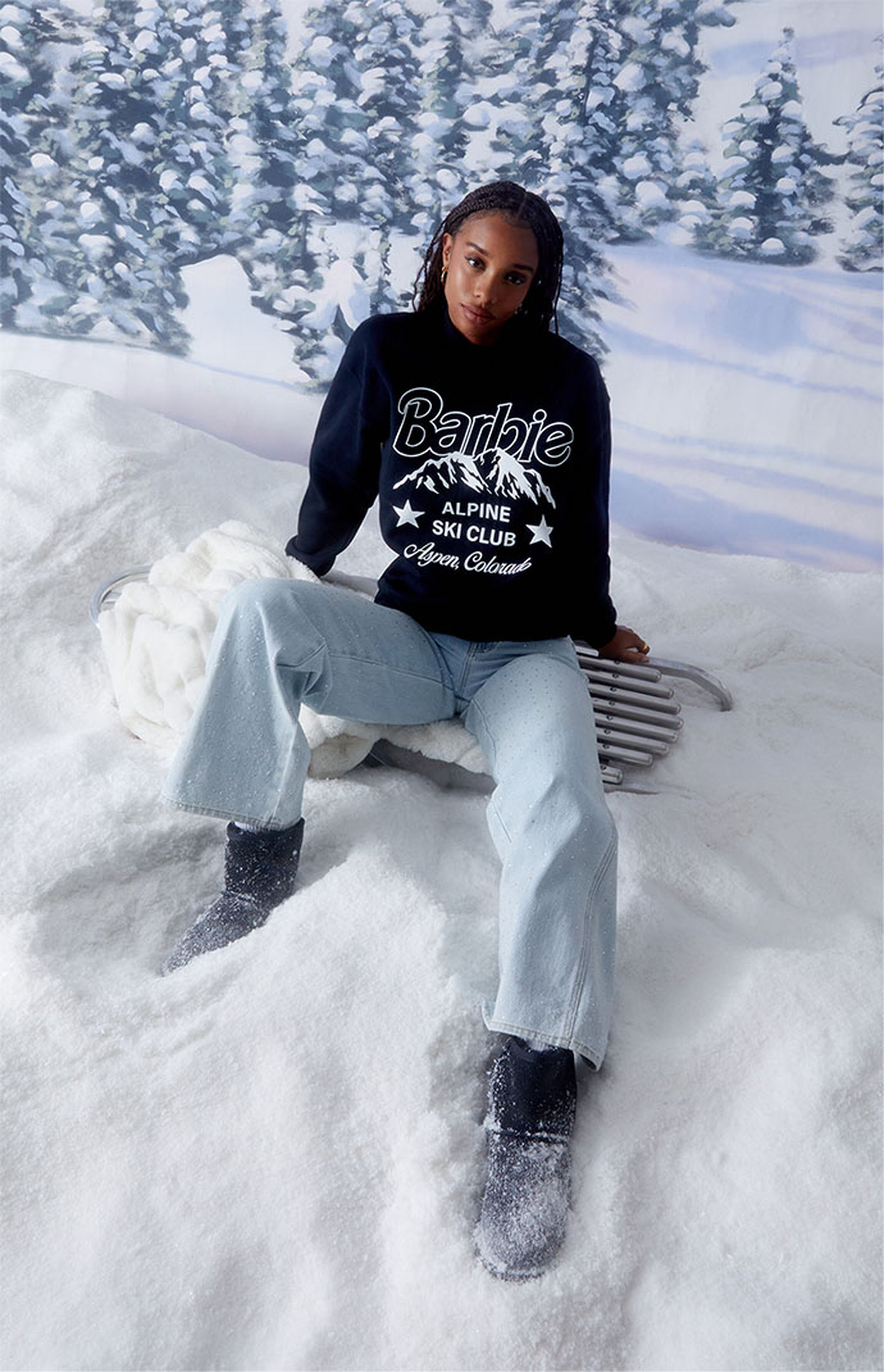 Barbie Ski Club Crew Neck Sweatshirt | PacSun | PacSun