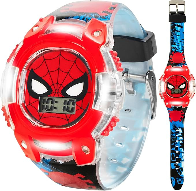 Marvel Spider-Man Kids Digital LCD Watch with Light-Up Bezel, Easy-Read Display, and Adjustable S... | Amazon (US)