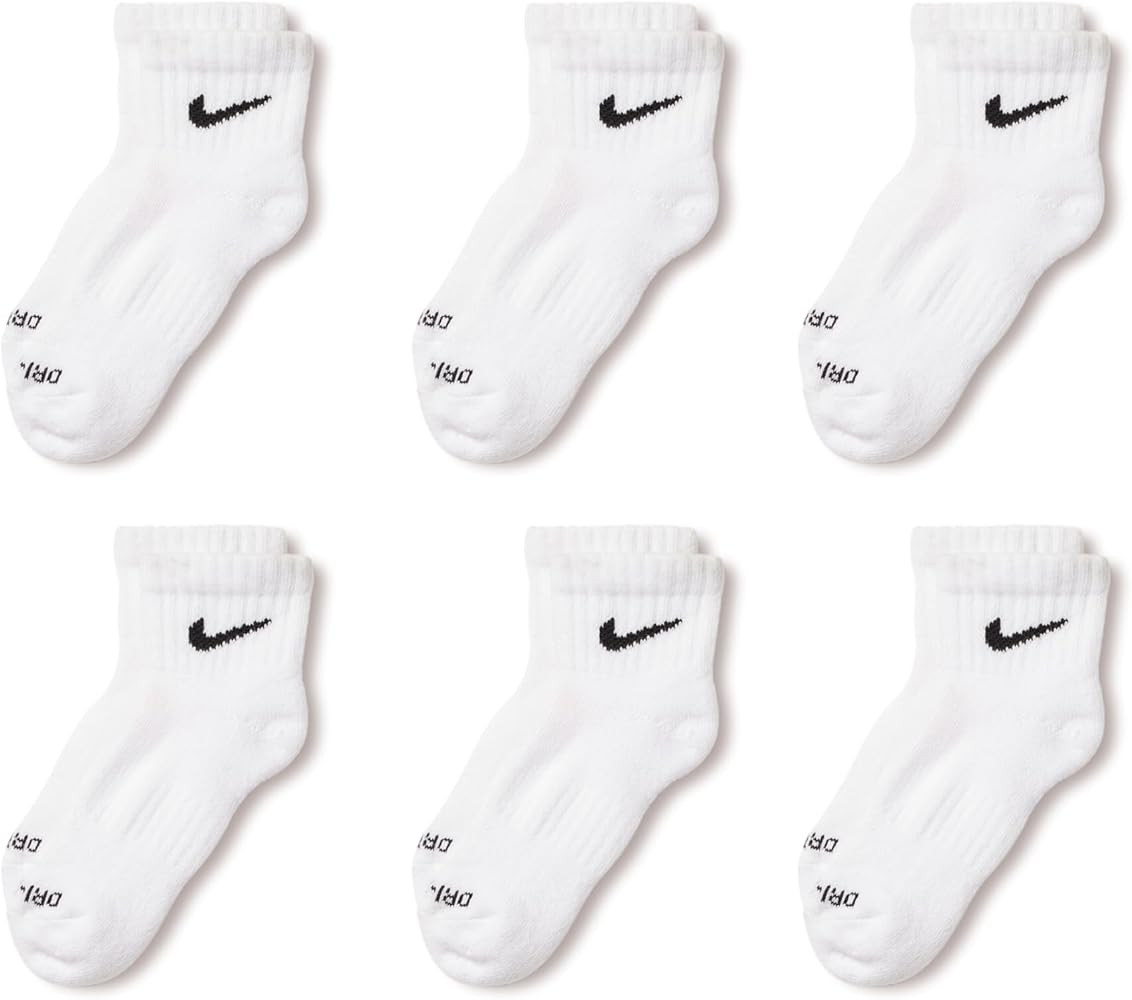 Amazon.com: Nike Unisex Child 6-pack Performance Socks, White, 5-7 US : Clothing, Shoes & Jewelry | Amazon (US)