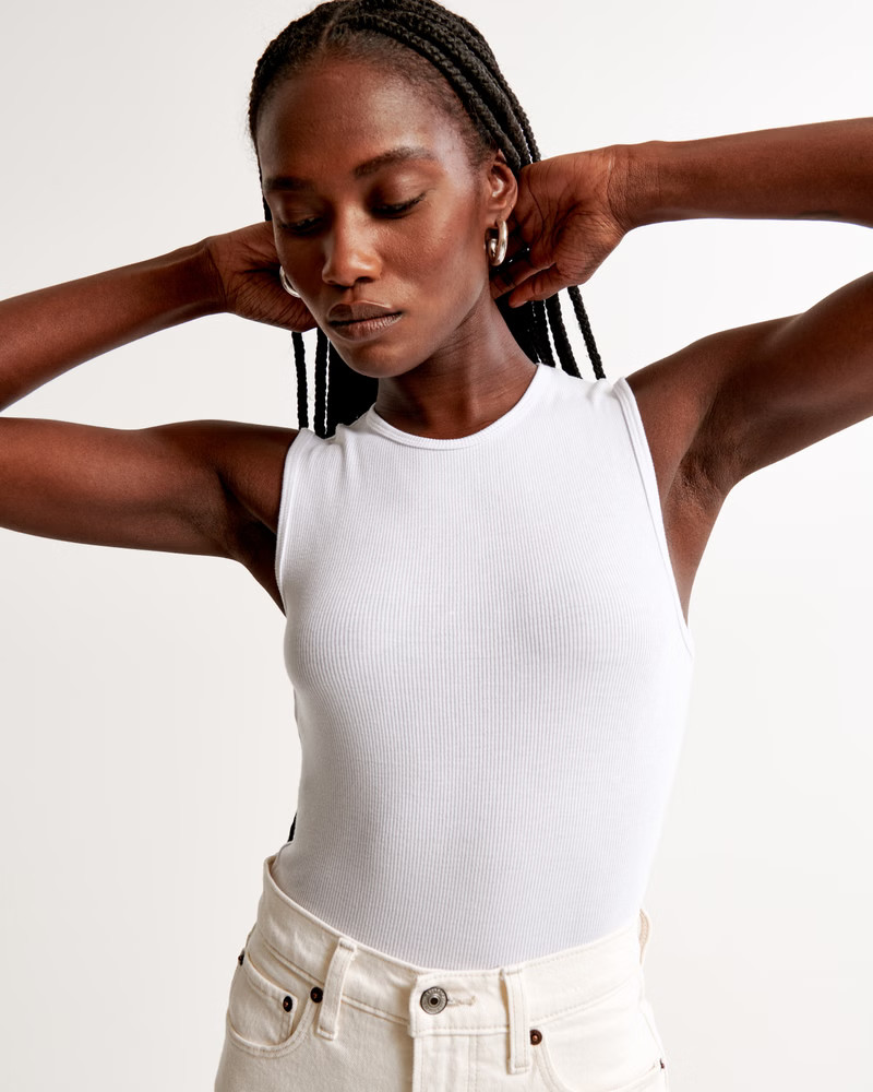 Featherweight Rib Skimming Crew Tank | Abercrombie & Fitch (US)