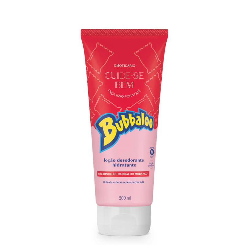 Loção Hidratante Desodorante Corporal Cuide-se Bem Bubbaloo Morango 200ml | O Boticário | oBoticario (BR)