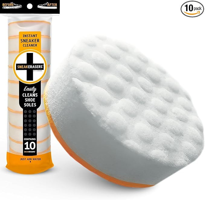 SneakERASERS Instant Sole and Sneaker Cleaner, Premium, Disposable, Dual-Sided Sponge for Cleanin... | Amazon (US)