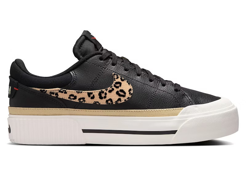 Nike Court Legacy Lift Leopard (Women's) Sneakers in Black/Sail/Picante Red | StockX