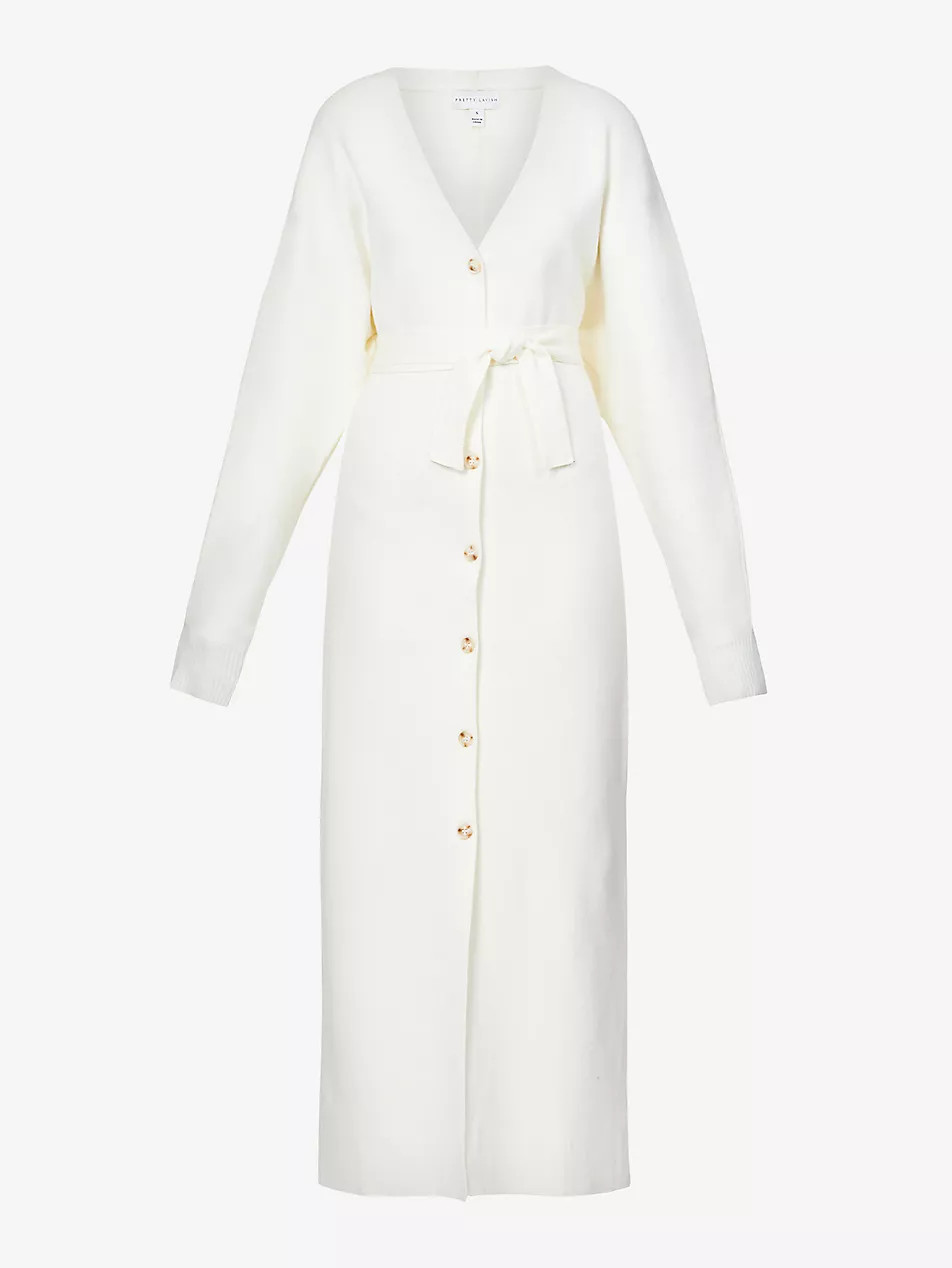 Peony V-neck knitted maxi dress | Selfridges