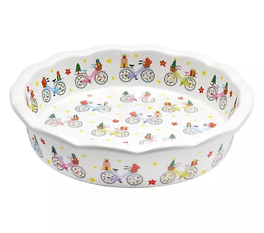 Temp-tations Seasonal Scalloped-Edge 9" Pie Plate - QVC.com | QVC