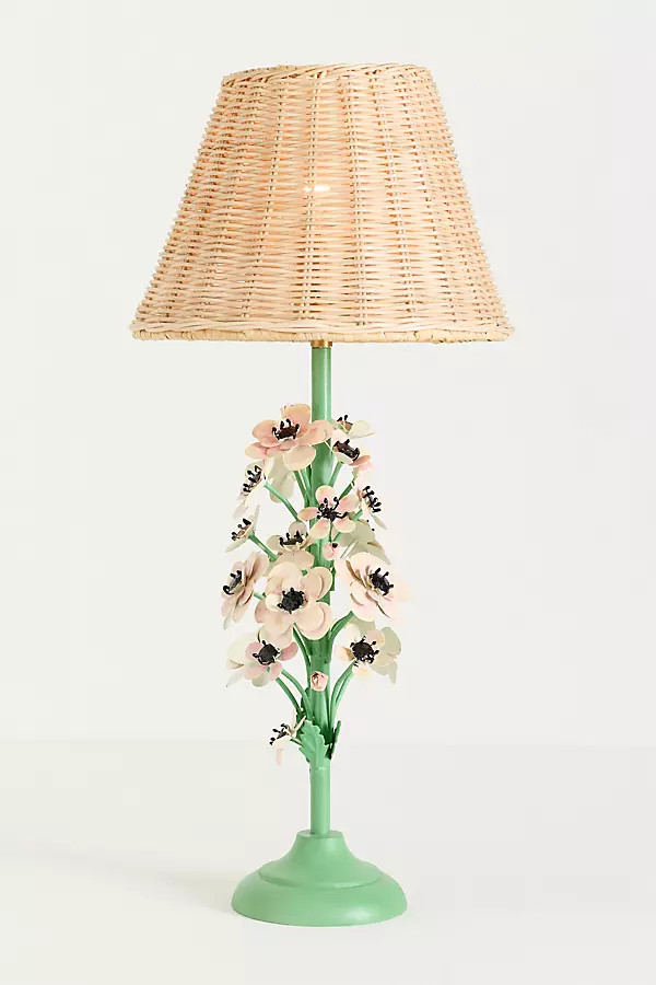 Floral Tole Iron Table Lamp | Anthropologie (US)