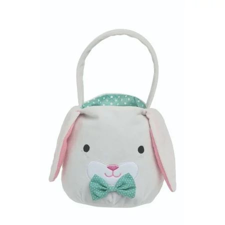 Easter Basket Plush Bunny Rabbit 12"" with handle all fabric soft adorable | Walmart (US)