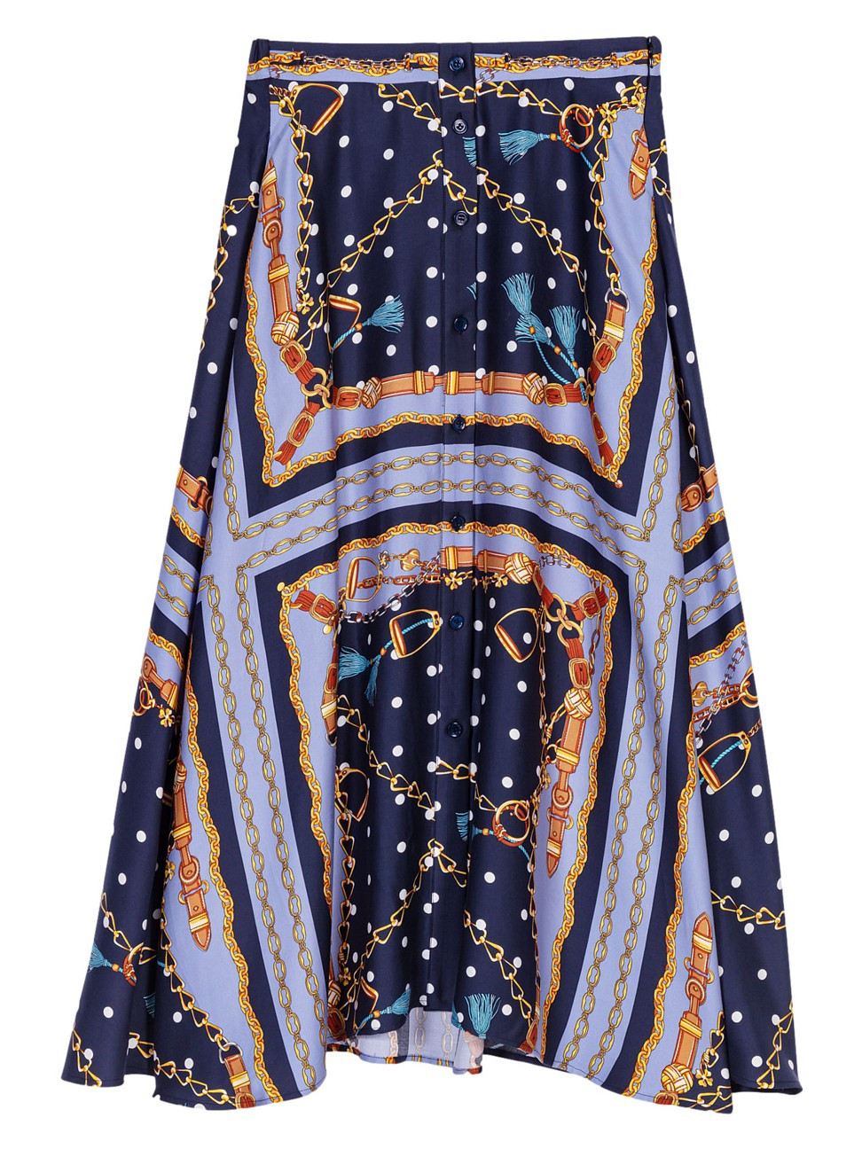 Women's Satin-Effect Patterned Short Skirt - Blue Multicolor - Size 4 | Saks Fifth Avenue