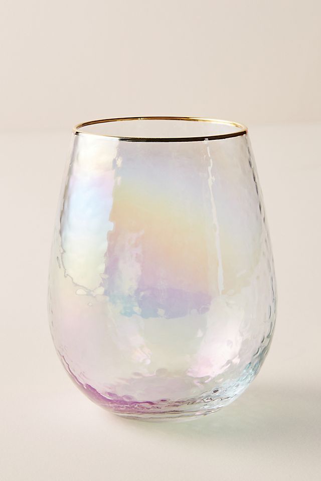 Lustered Stemless Wine Glasses, Set of 4 | Anthropologie (US)