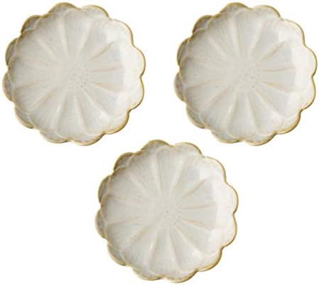 Amosfun 3Pcs Ceramic Dipping Dishes Seasoning Sauce Dishes Flower Shaped Food Plates for Home Res... | Amazon (US)