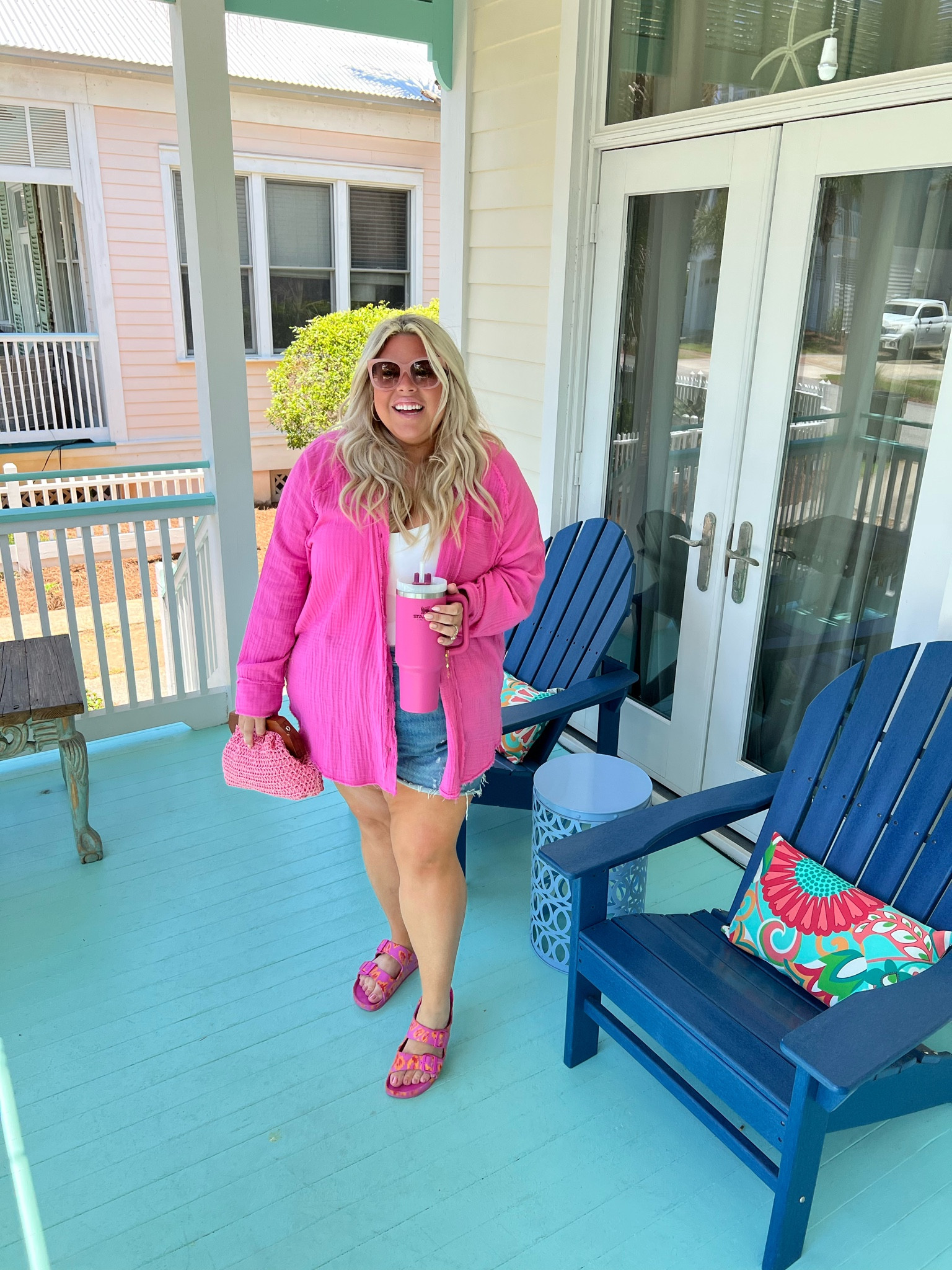 Loving this comfy and cute outfit for running errands or using the top as a pool cover up! 

Wearing an XL in the top! 

#LTKstyletip #LTKunder50 #LTKcurves