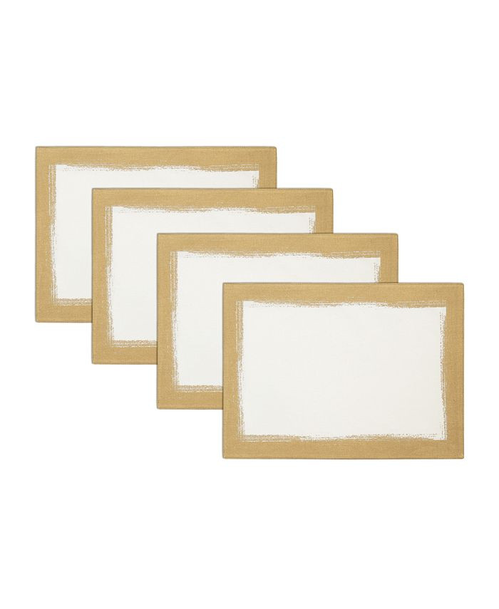 Villeroy & Boch  Metallic Brushstroke Placemat 4 Pc Set & Reviews - Table Linens - Dining - Macy'... | Macys (US)
