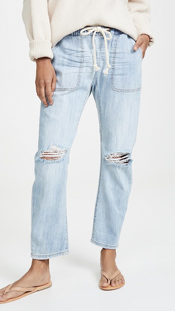 Shabbies Drawstring Boyfriend Jeans | Shopbop