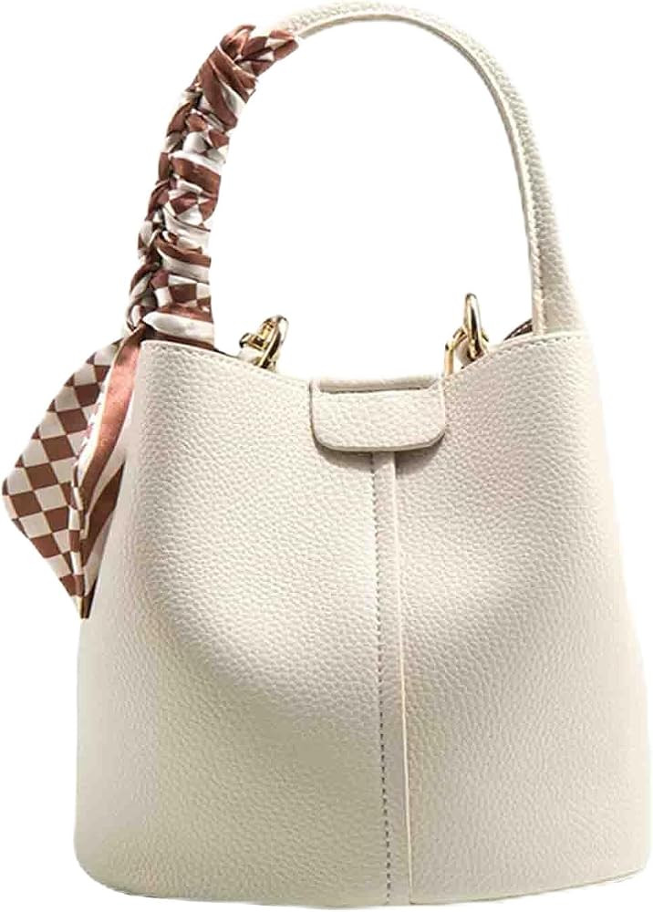 Women's bucket bag Mini PU leather bag Y2K shoulder bag minimalist crossbody bag designer shoulde... | Amazon (US)