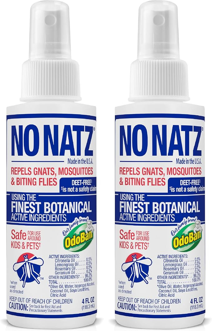 No Natz Botanical Insect Repellent, DEET-Free, Made with Natural Essential Oils, Non-Greasy Formu... | Amazon (US)