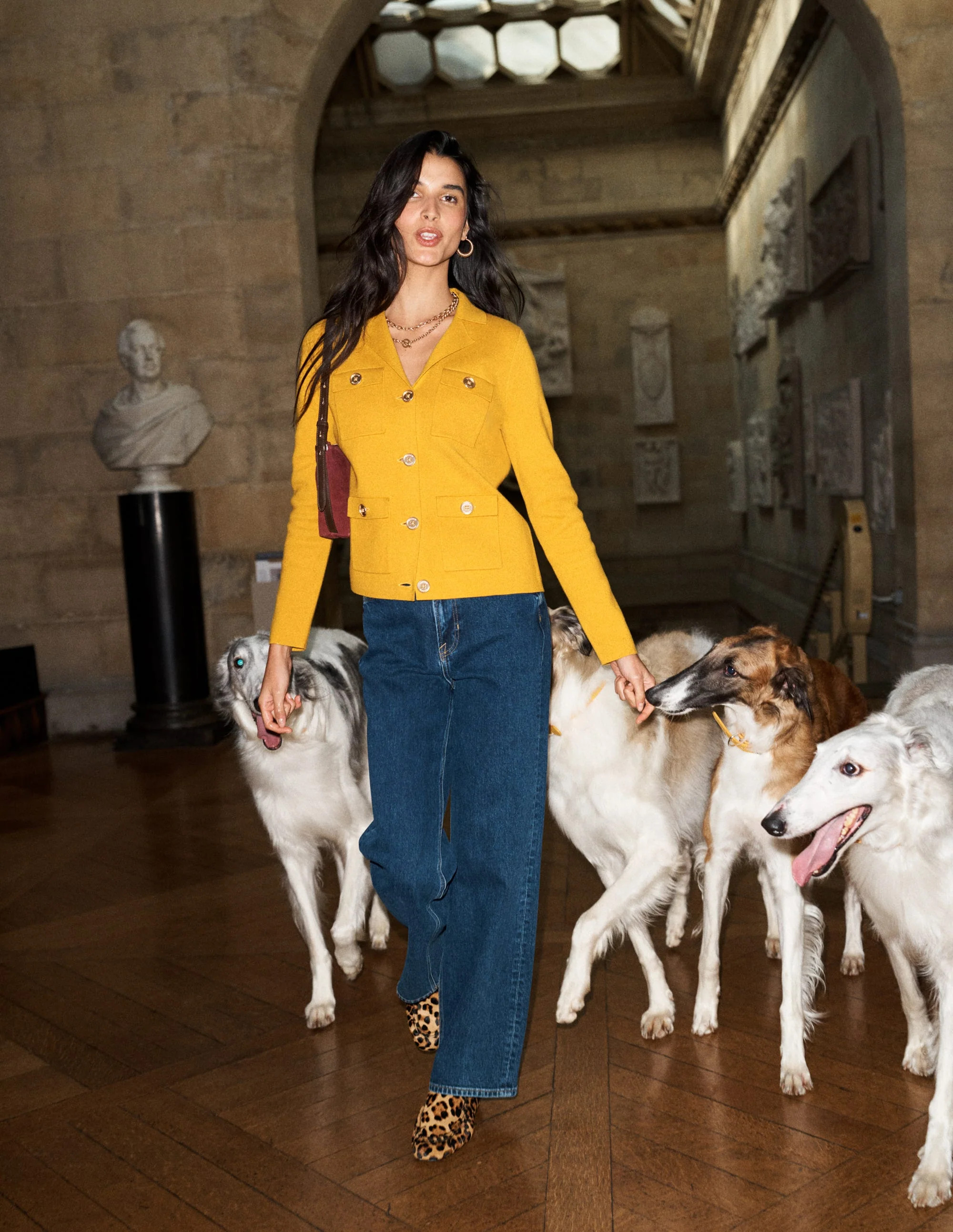 Phoebe Collared Knitted Jacket-Golden Rye | Boden (US)
