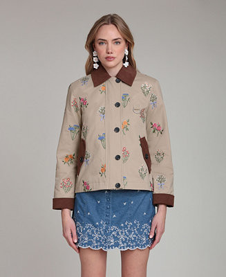 Women's Button-Front Collared Jacket | Macy's