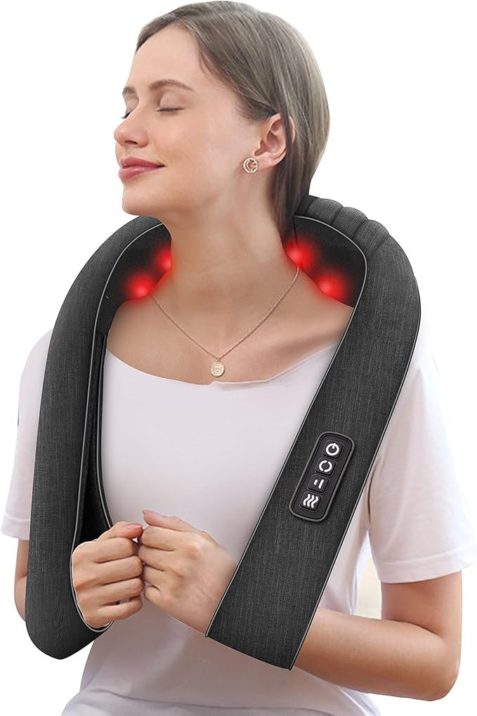 COMFIER Neck Back Massager with Heat, Shiatsu Neck & Shoulder Massager,Ideal Gifts,Upgrade Portab... | Amazon (US)