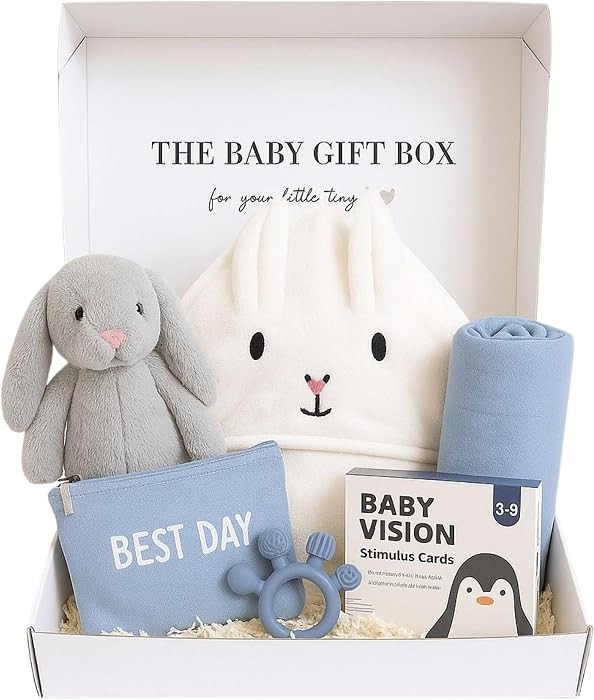 New Baby Gift Basket Set with Adorable Newborn Essentials for Baby Girl and Boy | Quality Baby Sh... | Amazon (US)