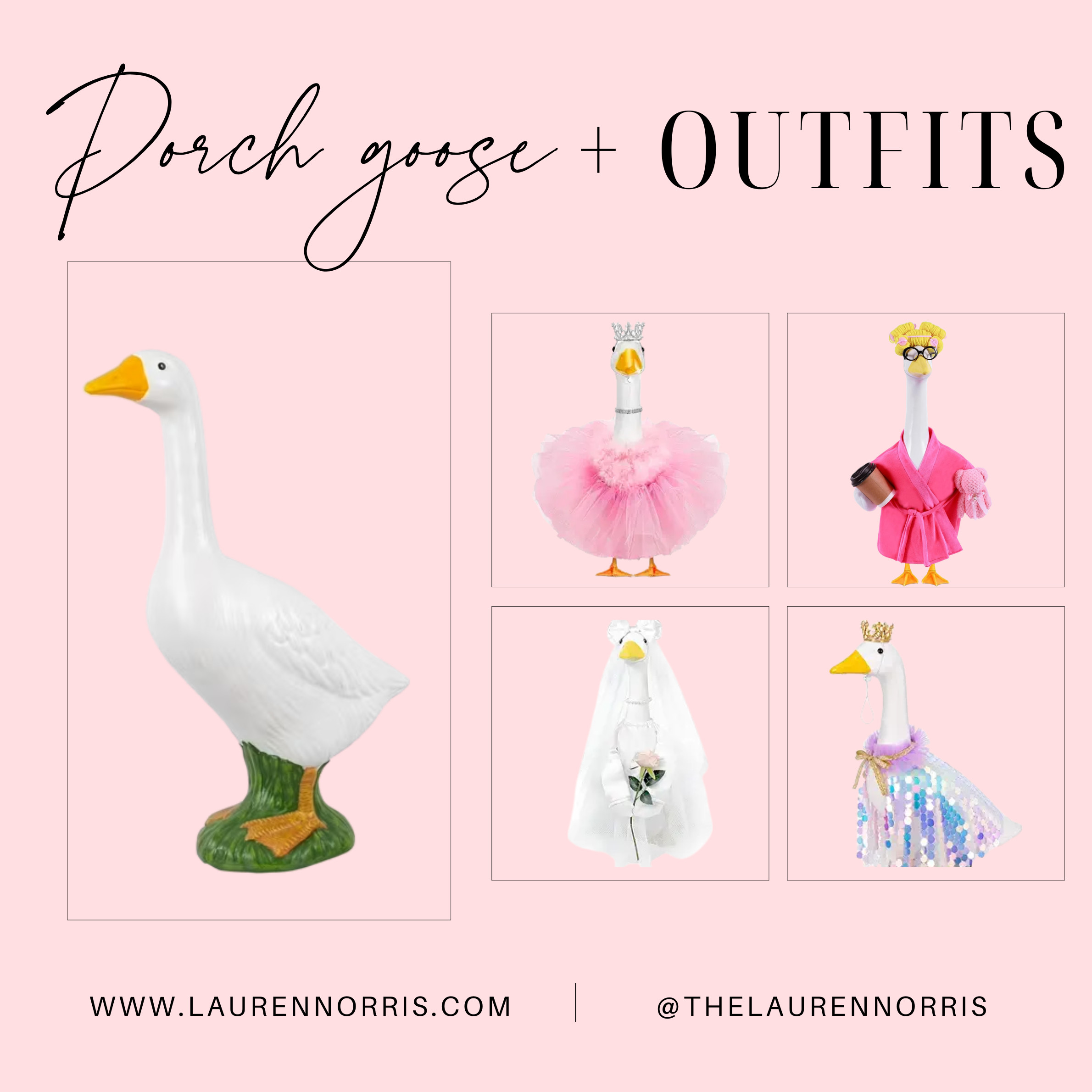 Porch goose and the CUTEST outfits to go with it!  

 #LTKHome