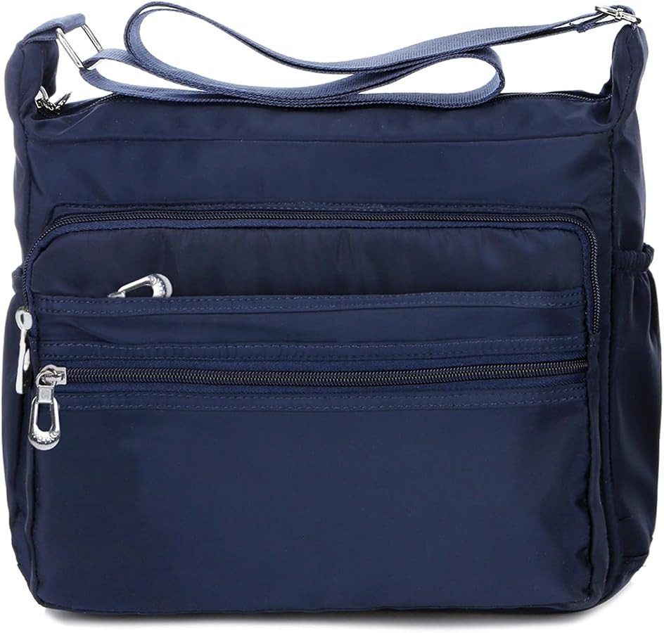 Crossbody Bag for Women Waterproof Shoulder Bag Multi Pockets Nylon Purse | Amazon (US)