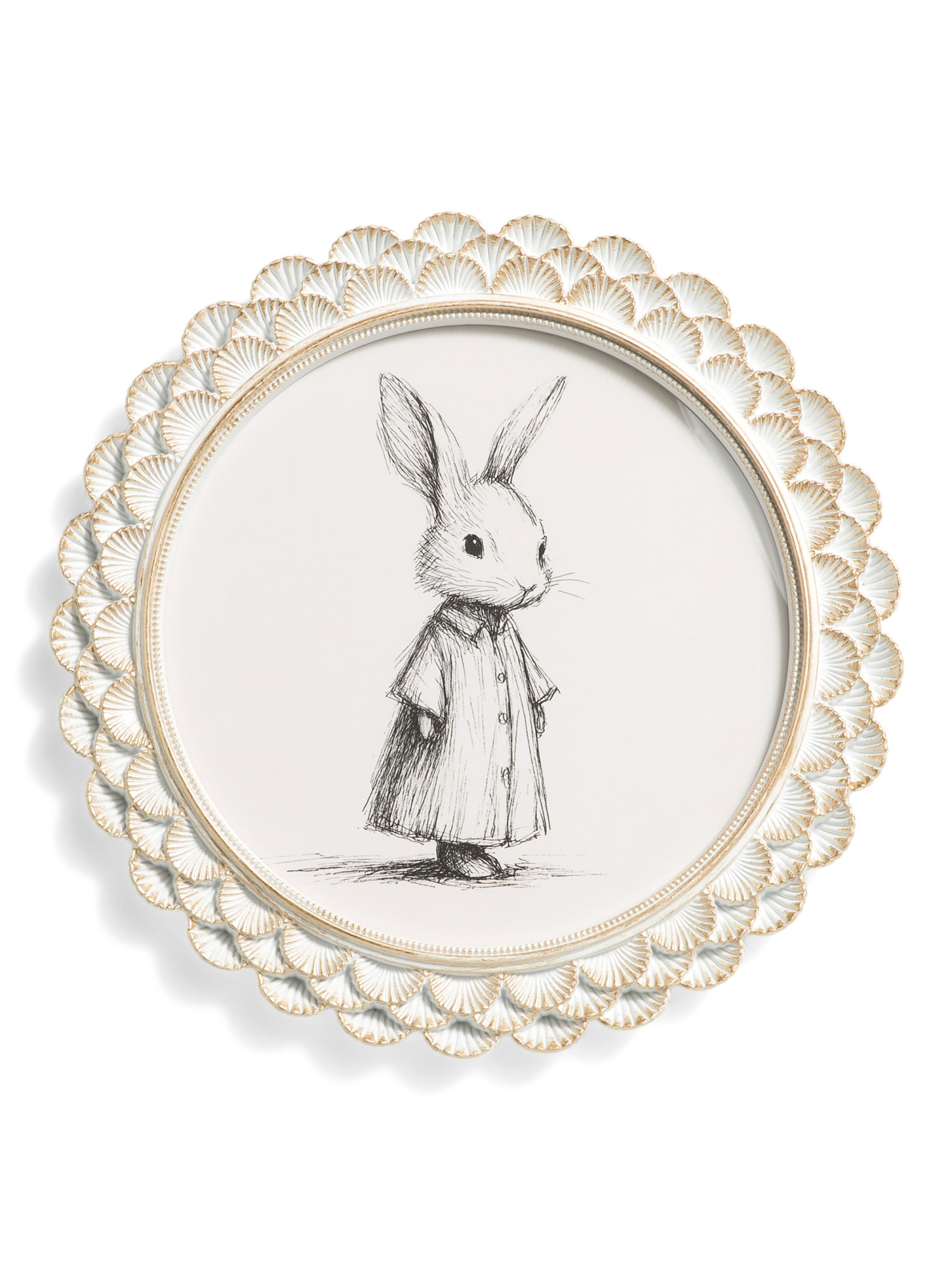 12in Bunny Standing Round Wall Art | TJ Maxx