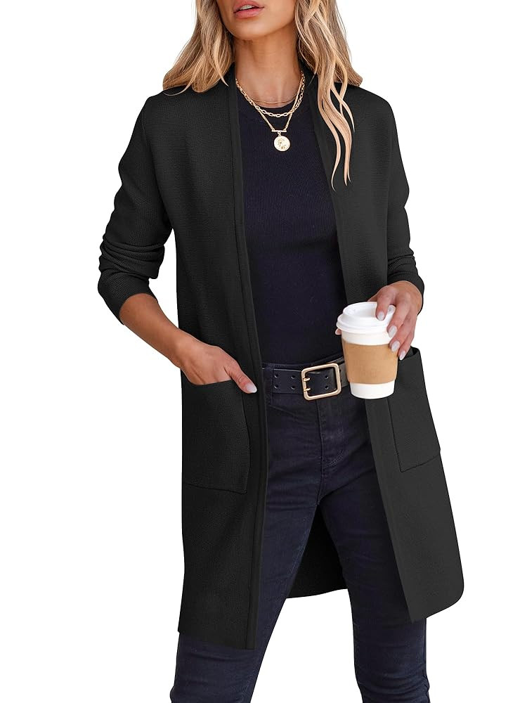 ANRABESS Cardigan Sweater for Women Casual 2025 Fall Fashion Coat Long Sleeve Open Front Knit Coa... | Amazon (US)