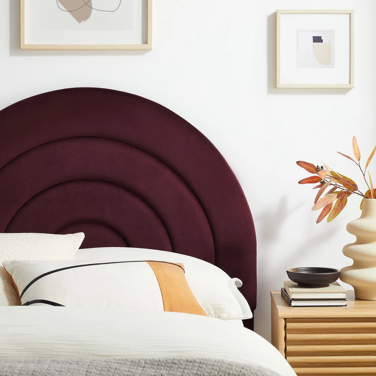 Solana Arched Performance Velvet Headboard | Wayfair North America