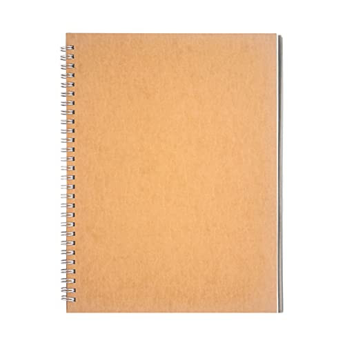 DSTELIN 10 inch x 7.5 inch, 100GSM, Blank Spiral Notebook, 1-Pack, Soft Cover, Sketch book, 100 Pages / 50 Sheets, with writing backboard, (Brown) | Amazon (US)