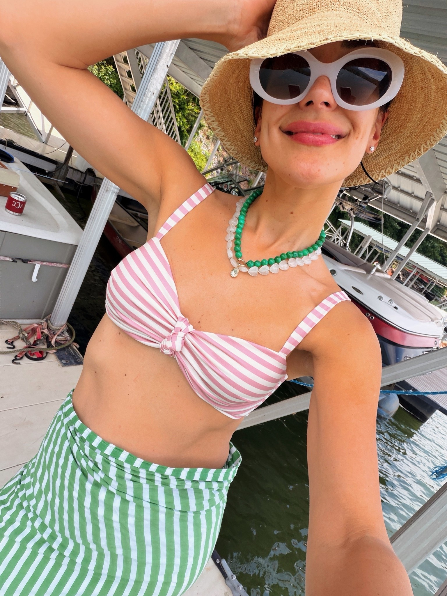 Lake day in stripes -

#LTKTravel #LTKSwim