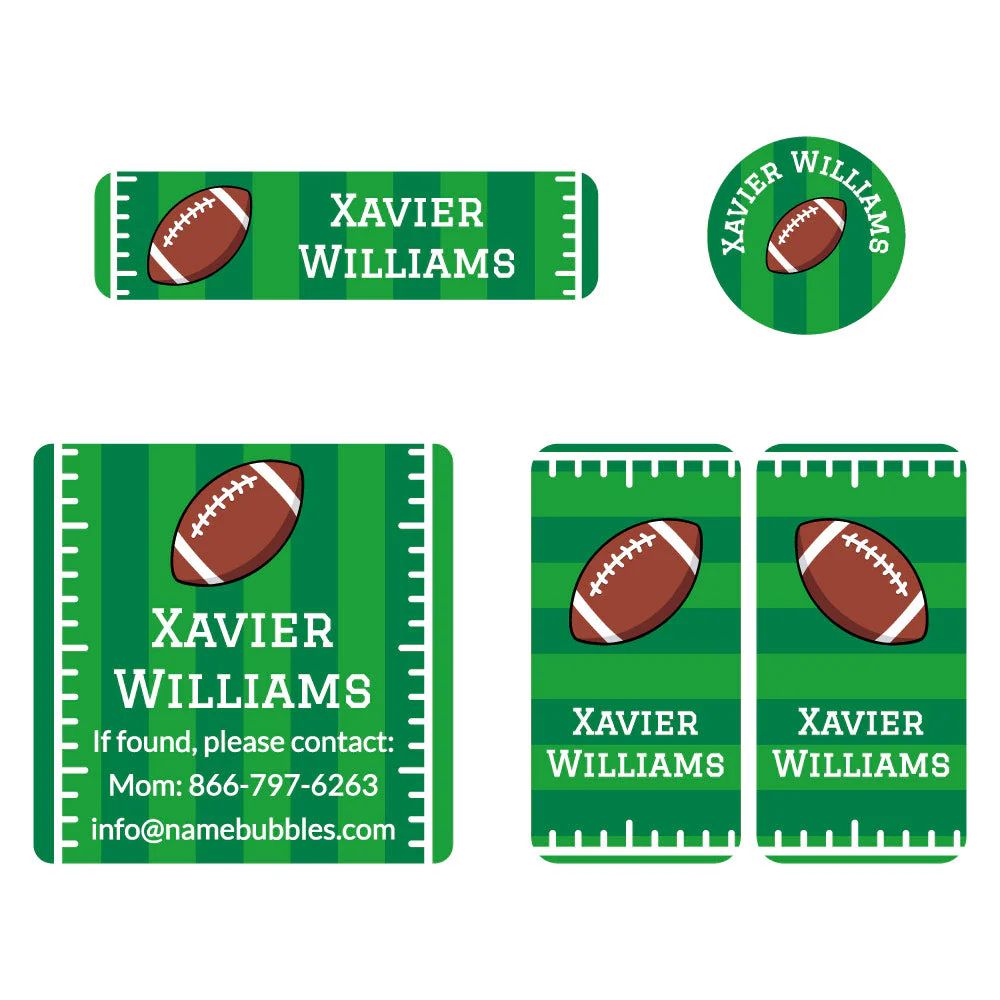 Football Sports Labels Pack | Name Bubbles