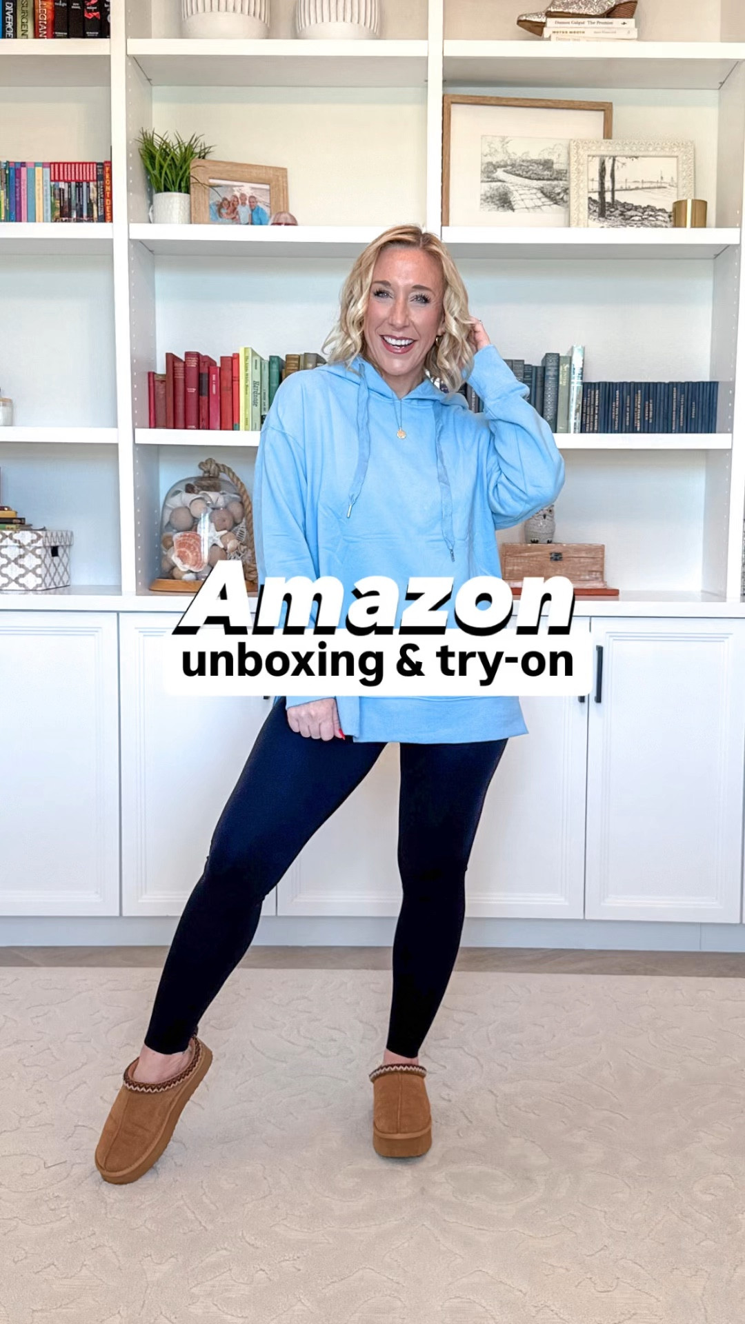 Amazon Unboxing & Try-On:
1. Tunic hoodie sweatshirt - size small. Comes in 15 colors.
* leggings - size XS-M.
2. 2-piece sweater dress set - size small. Comes in 18 colors (some solids).
* faux leather jacket - size small.
3. Crewneck sweater - size small. Comes in 16 colors (stripes and solids).
*black flare jeans - size 4. 30% off  
4. Long sleeve ribbed tee - size small. Comes in 30 colors!
5. Mixed media midi dress - size small. Currently on deal. Ribbed knit on top & polyester skirt. Comes in 10 colors. 
* striped sweatshirt from beginning - size small. 50% off!

#LTKWatchNow #LTKFindsUnder50 #LTKSeasonal