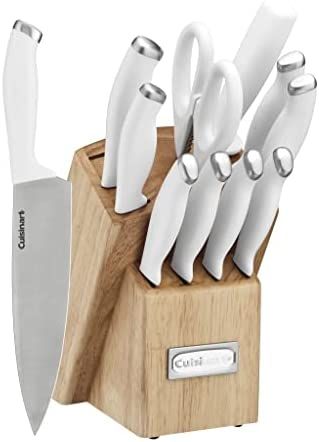 Cuisinart C77SSW-12P Color Pro Collection 12 Piece Knife Block Set, White | Amazon (US)