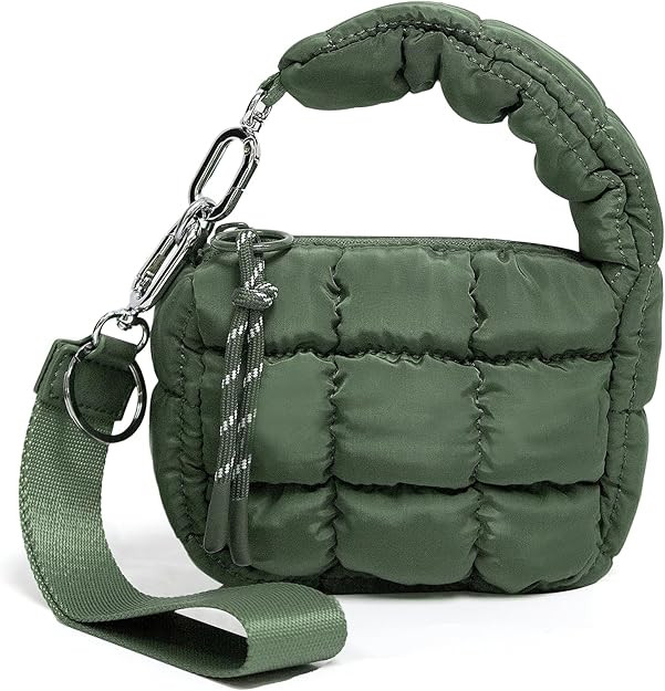 Mini Quilted Wristlet Bag for Women, Puffer Handbags,Evening Bags,Charm Lipstick Bag,Cute bag Cha... | Amazon (US)