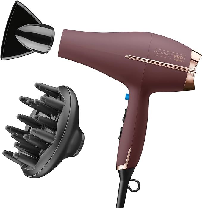 INFINITIPRO BY CONAIR Hair Dryer with Diffuser, 1875W AC Motor Pro Hair Dryer with Ceramic Techno... | Amazon (US)