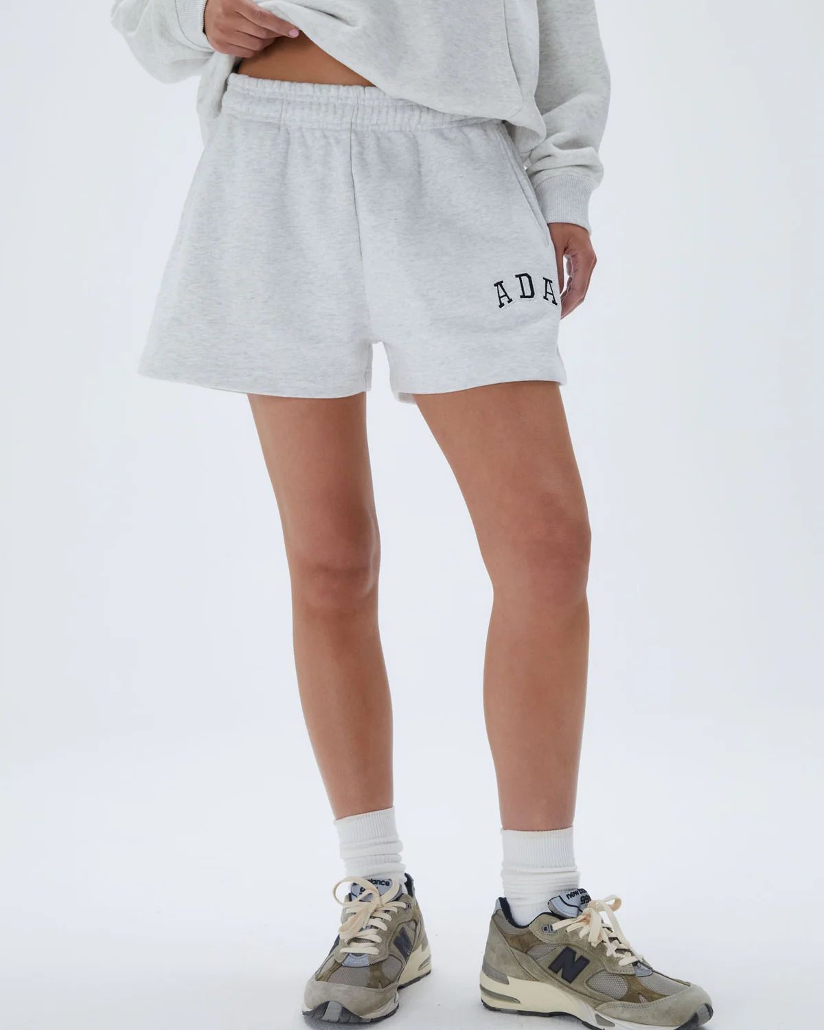 ADA Sweat Shorts - Light Grey Melange | Adanola UK
