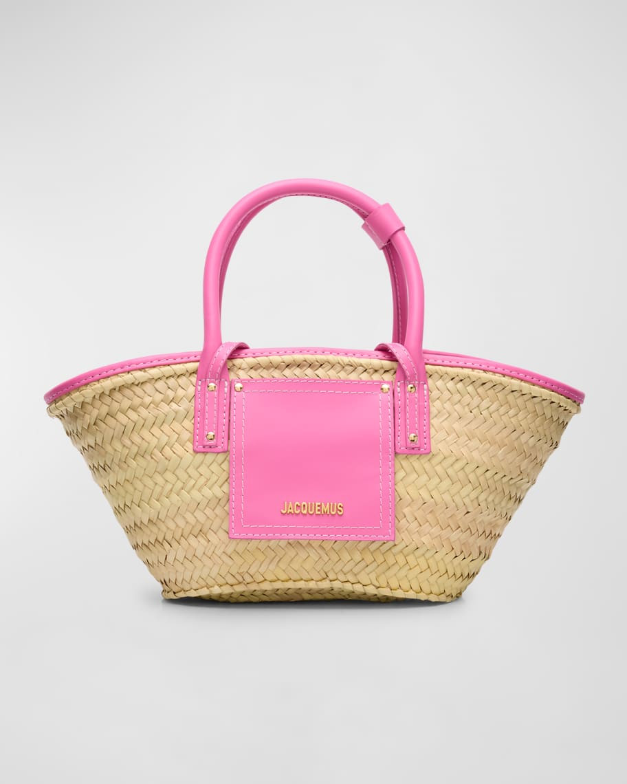 Jacquemus Le Petit Panier Soli Wicker Top-Handle Bag | Neiman Marcus