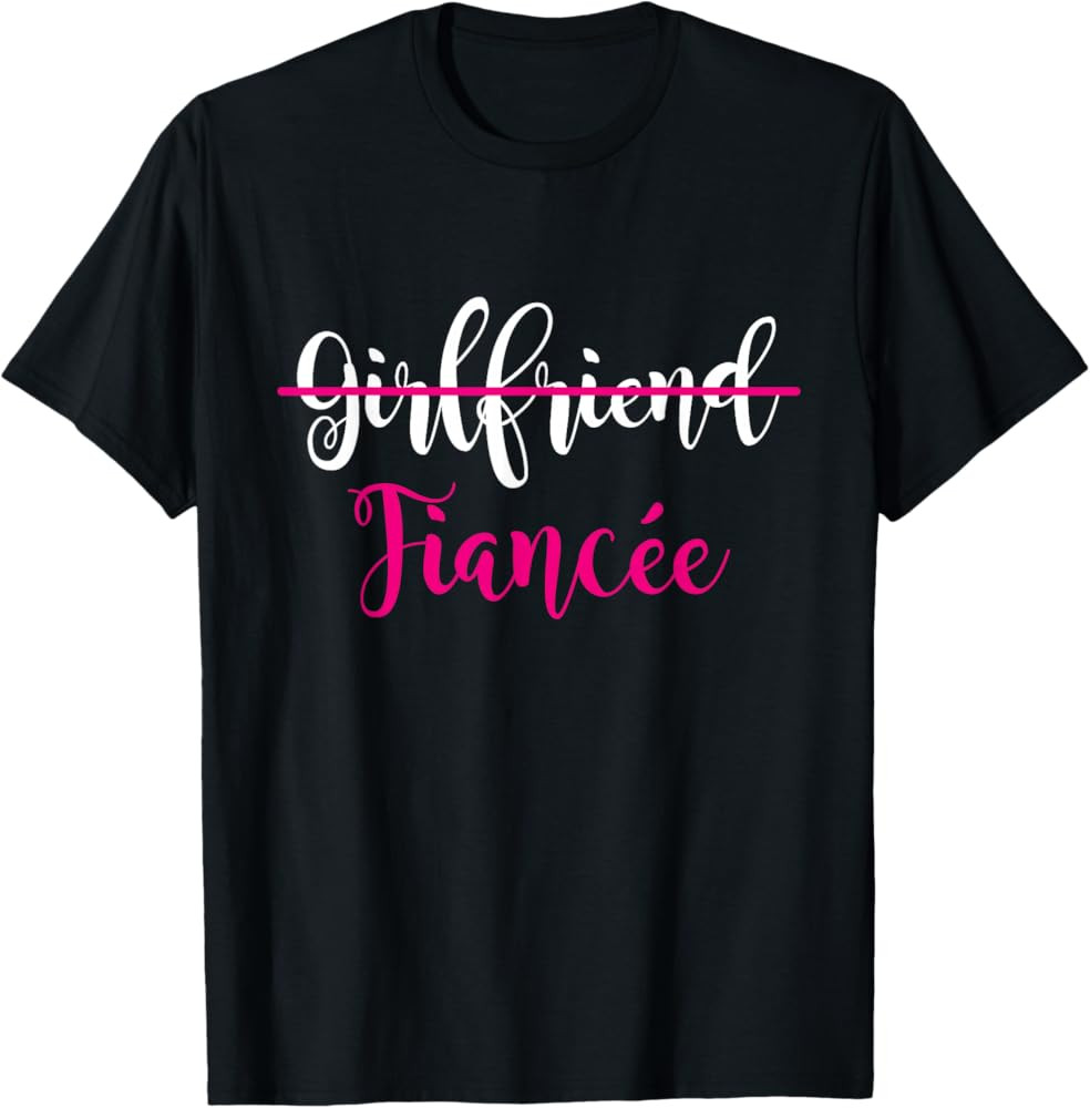 Girlfriend Fiancee Shirt Engagement Party Couple Tee Fiancee T-Shirt | Amazon (US)