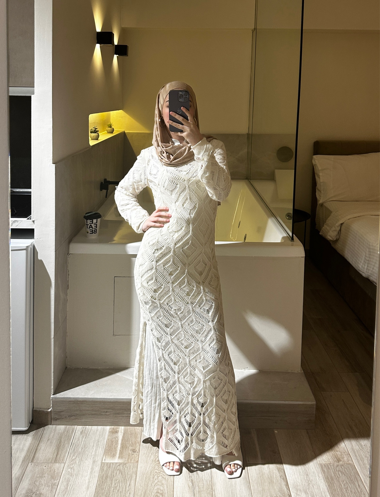 Loved this dress, you have to wear pants + long sleeve under.  (The dress image linked is wrong but it’s the same dress) 🫶🏻