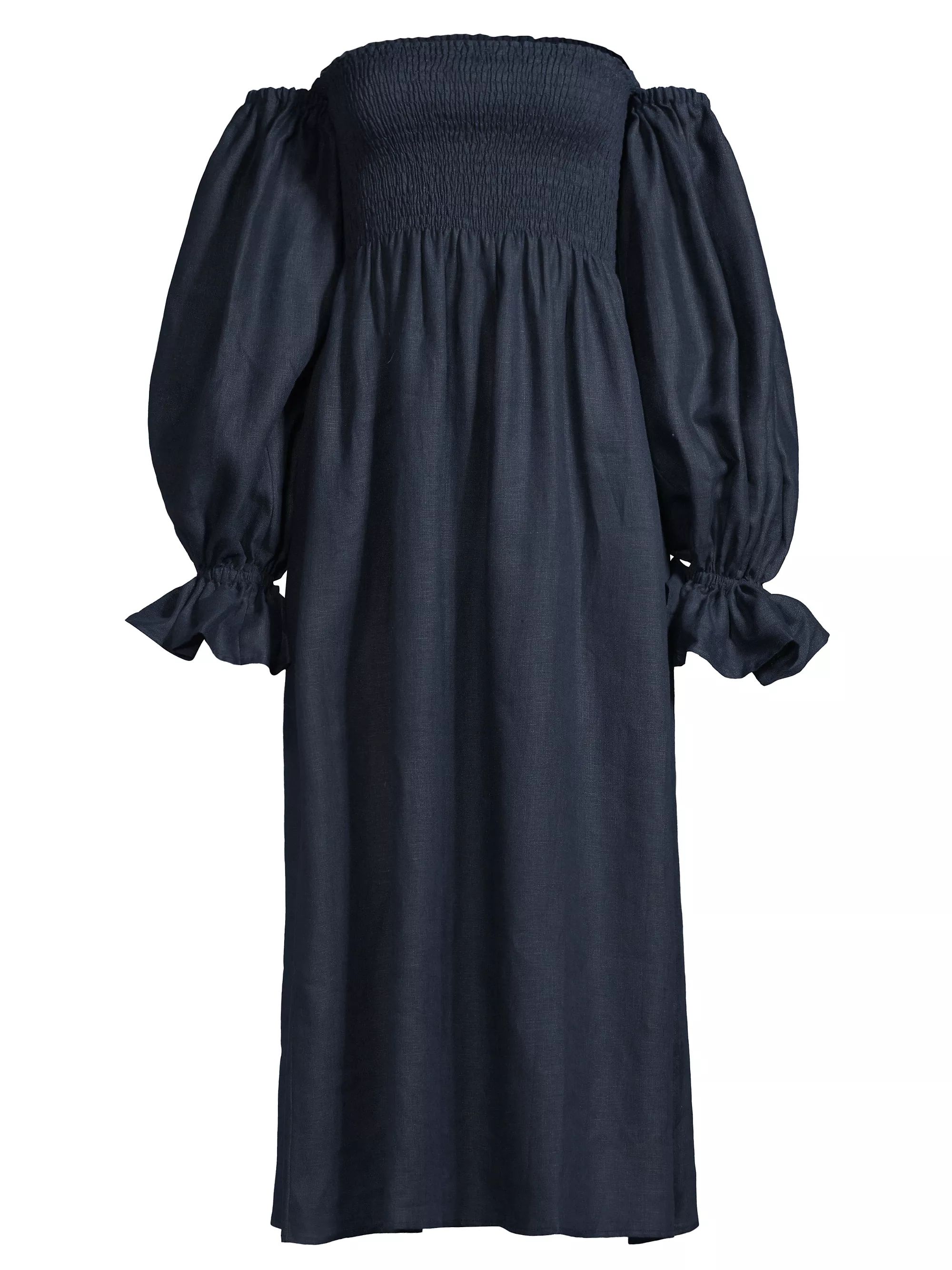 Atlanda Off-The-Shoulder Linen Dress | Saks Fifth Avenue
