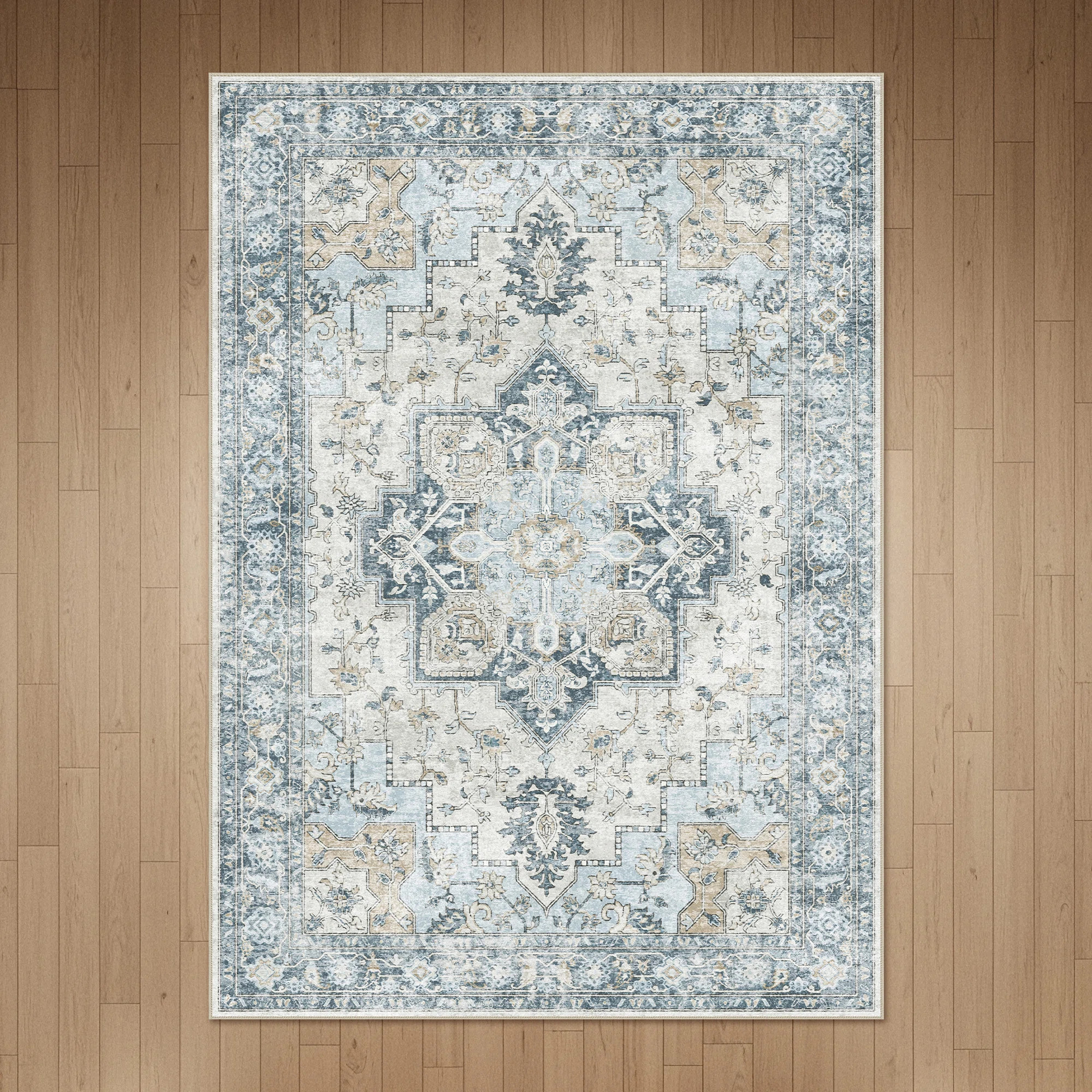 Roehit Oriental Performance Machine Washable Area Rug | Wayfair North America
